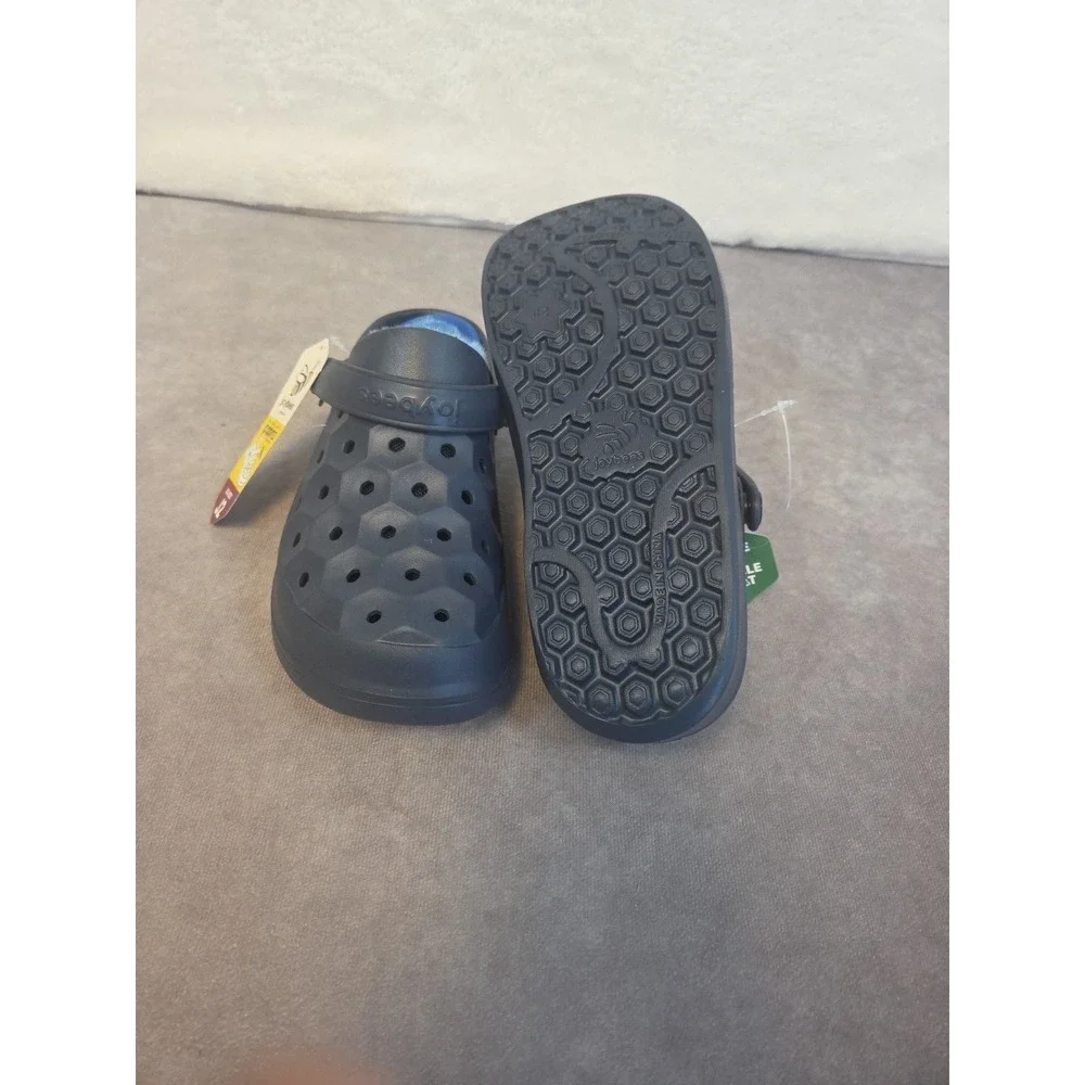 Joybees Fur Lined  Clogs Childs Size 2 Navy NWT